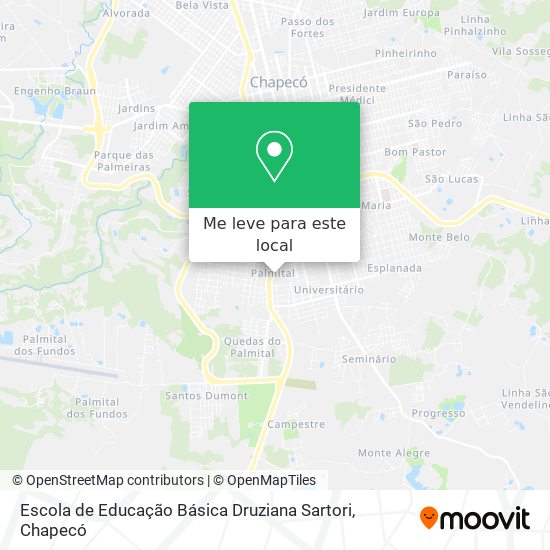 Escola de Educação Básica Druziana Sartori mapa