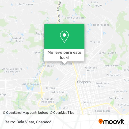 Bairro Bela Vista mapa
