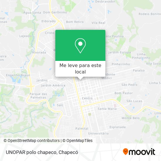 UNOPAR polo chapeco mapa