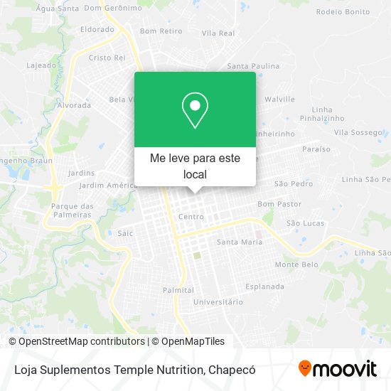 Loja Suplementos Temple Nutrition mapa