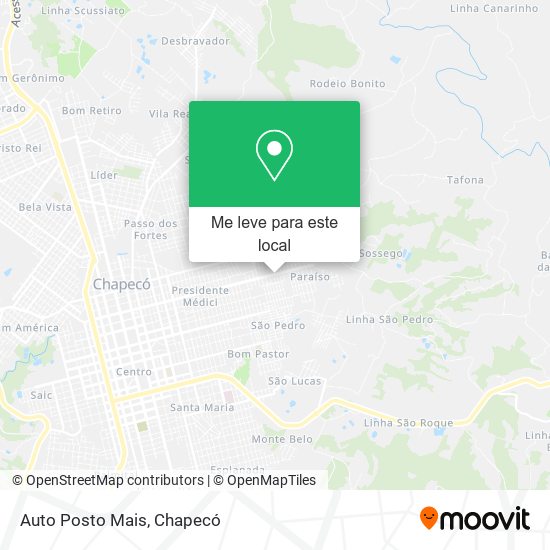 Auto Posto Mais mapa