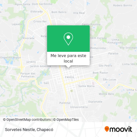 Sorvetes Nestle mapa
