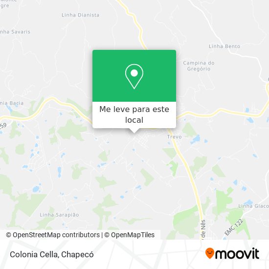 Colonia Cella mapa