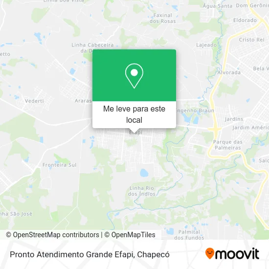 Pronto Atendimento Grande Efapi mapa