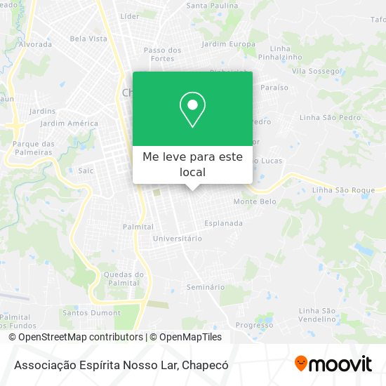 Associação Espírita Nosso Lar mapa