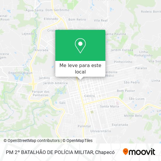 PM 2º BATALHÃO DE POLÍCIA MILITAR mapa