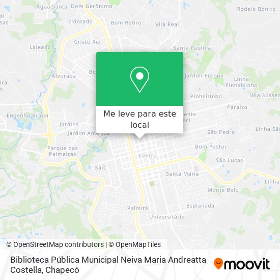 Biblioteca Pública Municipal Neiva Maria Andreatta Costella mapa