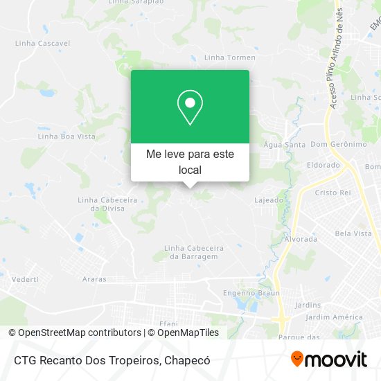 CTG Recanto Dos Tropeiros mapa