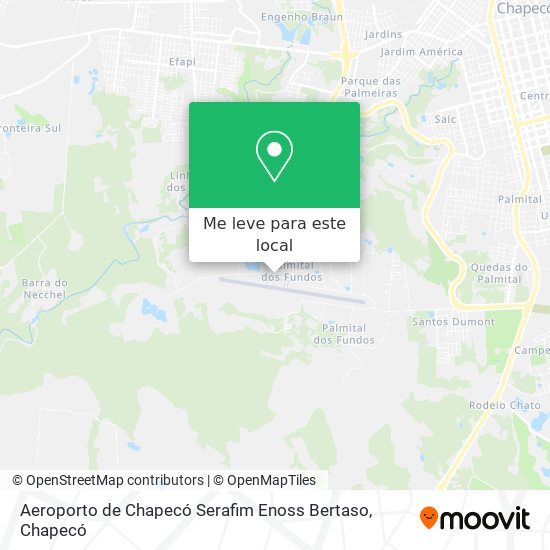 Aeroporto de Chapecó Serafim Enoss Bertaso mapa