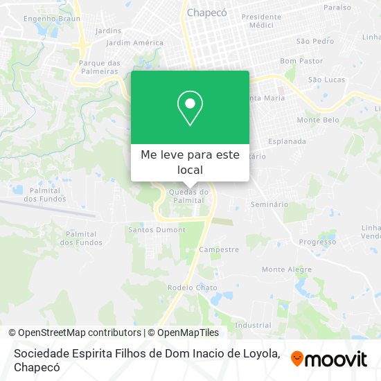 Sociedade Espirita Filhos de Dom Inacio de Loyola mapa