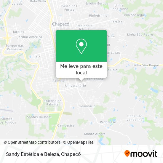 Sandy Estética e Beleza mapa