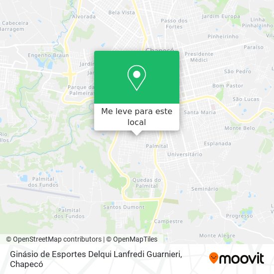 Ginásio de Esportes Delqui Lanfredi Guarnieri mapa