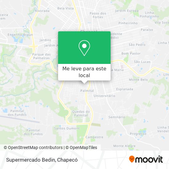 Supermercado Bedin mapa