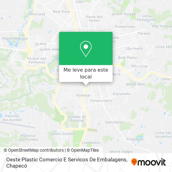 Oeste Plastic Comercio E Servicos De Embalagens mapa