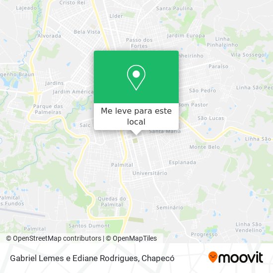 Gabriel Lemes e Ediane Rodrigues mapa