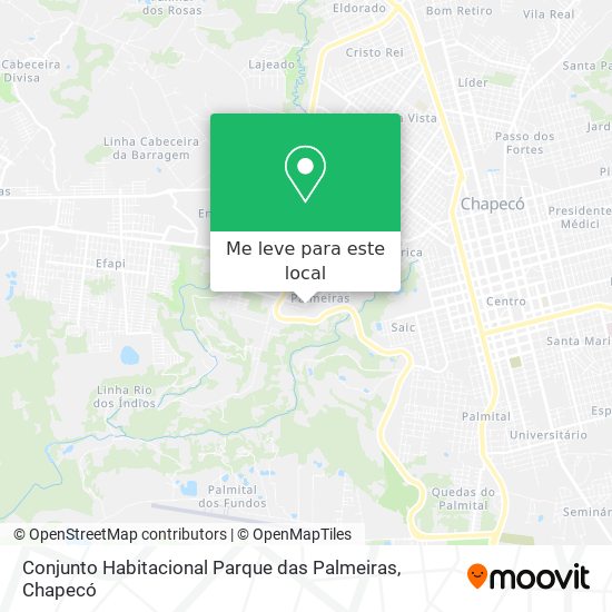 Conjunto Habitacional Parque das Palmeiras mapa