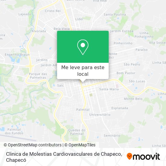 Clinica de Molestias Cardiovasculares de Chapeco mapa