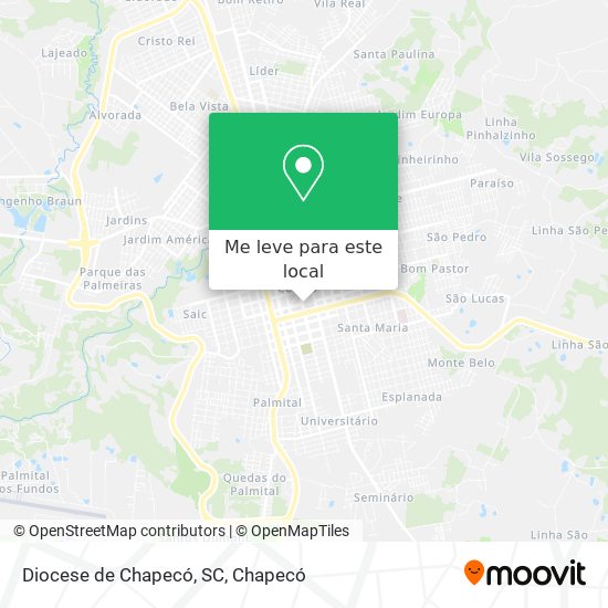 Diocese de Chapecó, SC mapa