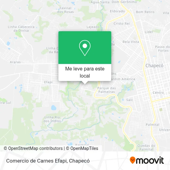 Comercio de Carnes Efapi mapa