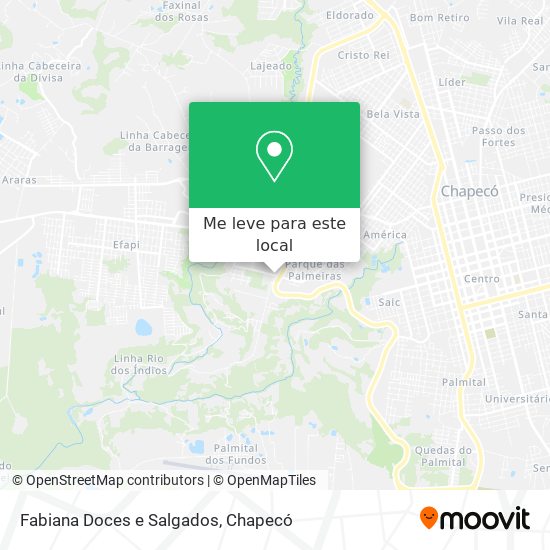 Fabiana Doces e Salgados mapa