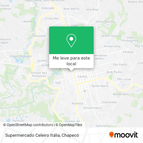 Supermercado Celeiro Itália mapa