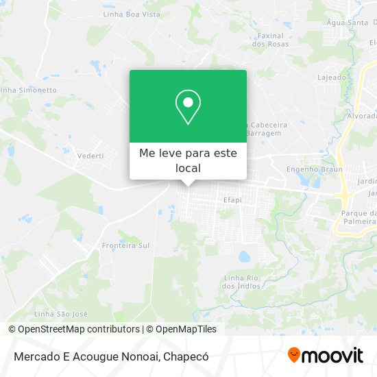 Mercado E Acougue Nonoai mapa