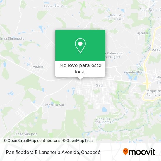Panificadora E Lancheria Avenida mapa