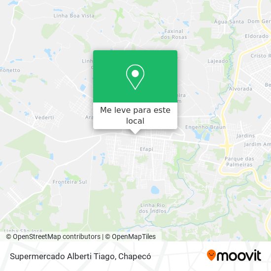 Supermercado Alberti Tiago mapa