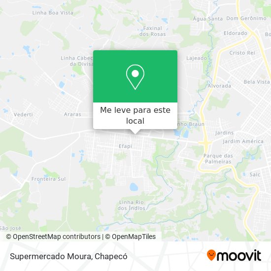 Supermercado Moura mapa