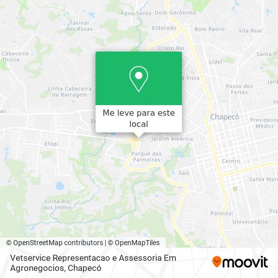 Vetservice Representacao e Assessoria Em Agronegocios mapa