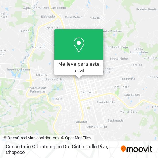 Consultório Odontológico Dra Cintia Gollo Piva mapa
