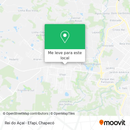 Rei do Açaí - Efapi mapa