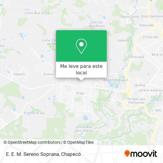 E. E. M. Sereno Soprana mapa