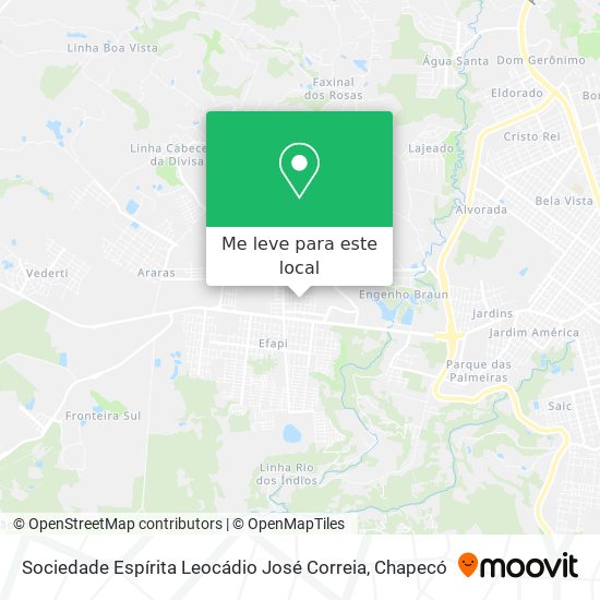 Sociedade Espírita Leocádio José Correia mapa
