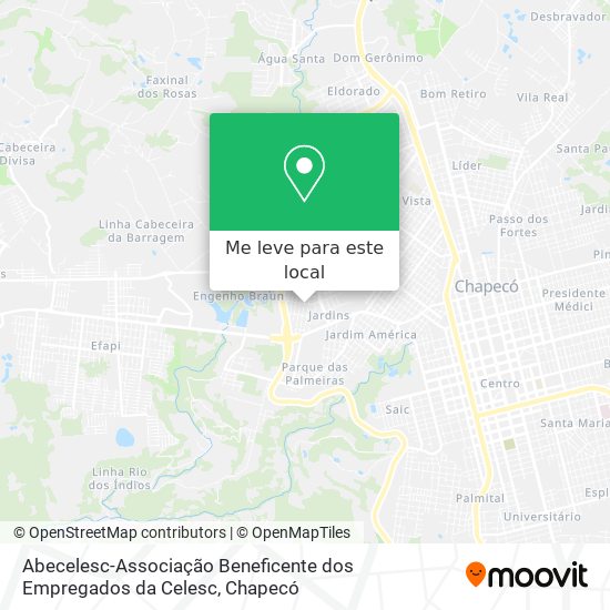 Abecelesc-Associação Beneficente dos Empregados da Celesc mapa