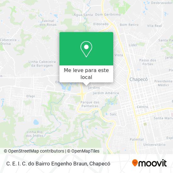 C. E. I. C. do Bairro Engenho Braun mapa