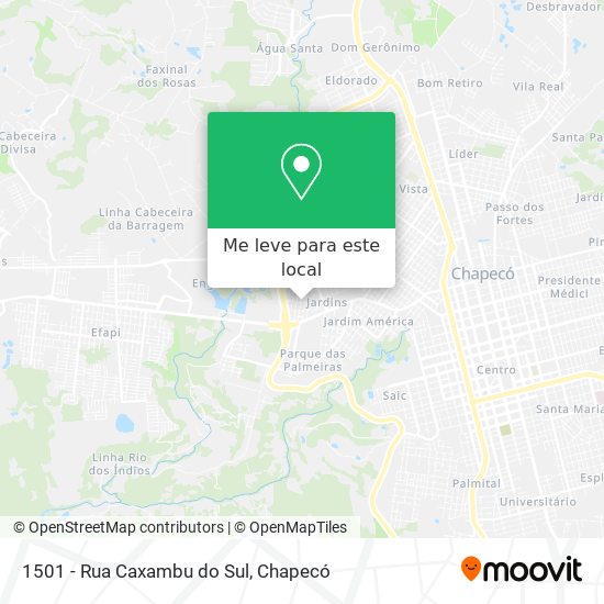1501 - Rua Caxambu do Sul mapa