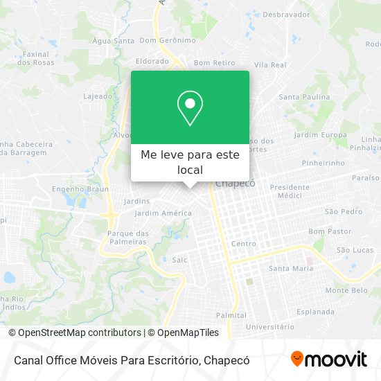 Canal Office Móveis Para Escritório mapa