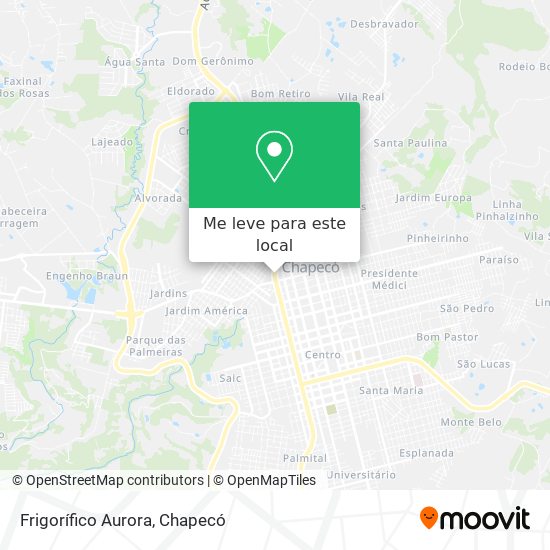 Frigorífico Aurora mapa