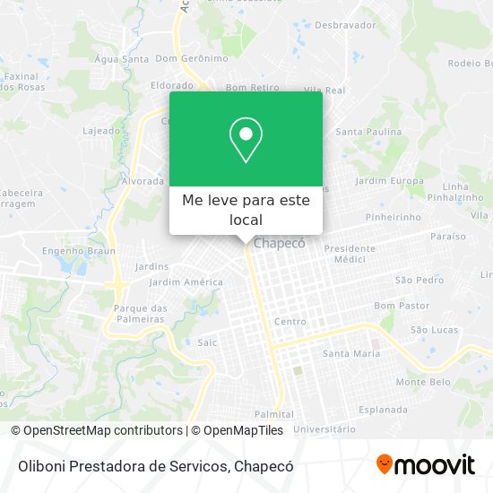 Oliboni Prestadora de Servicos mapa