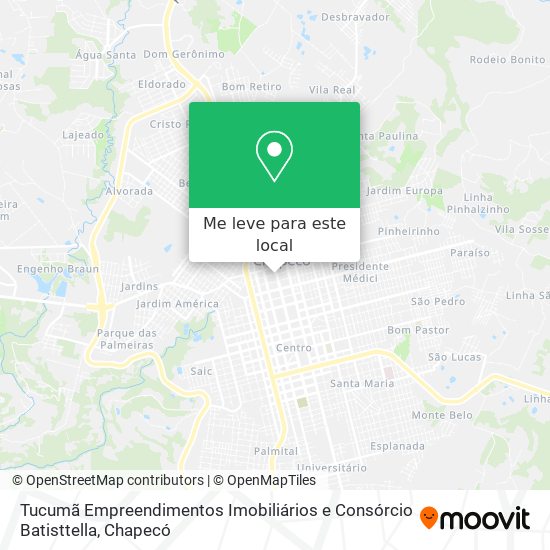 Tucumã Empreendimentos Imobiliários e Consórcio Batisttella mapa