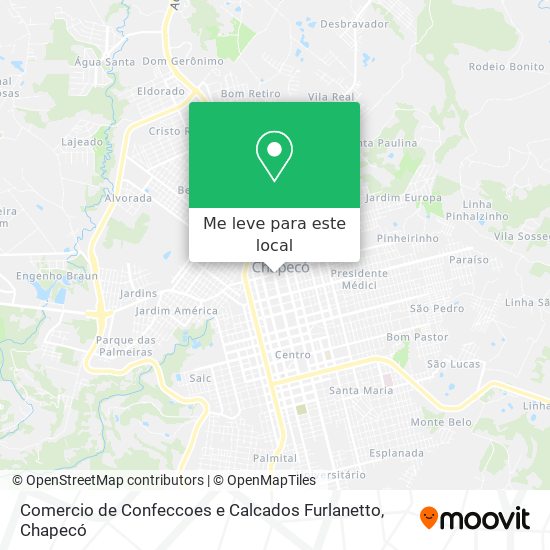 Comercio de Confeccoes e Calcados Furlanetto mapa