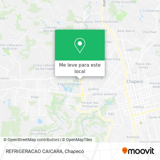 REFRIGERACAO CAICARA mapa