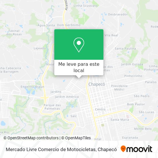 Mercado Livre Comercio de Motocicletas mapa