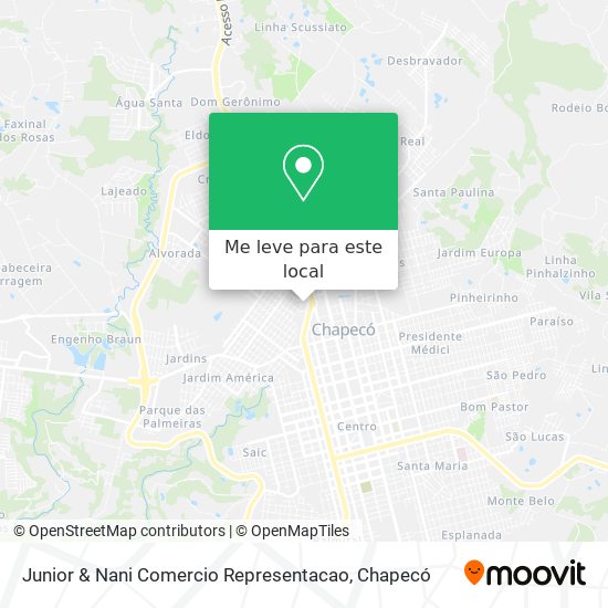 Junior & Nani Comercio Representacao mapa