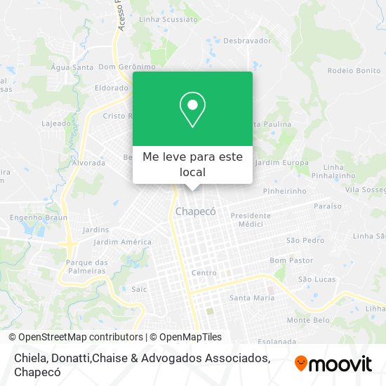 Chiela, Donatti,Chaise & Advogados Associados mapa