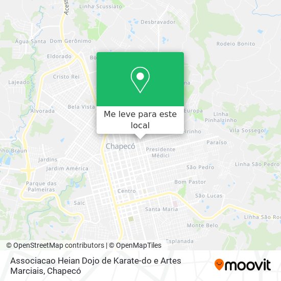 Associacao Heian Dojo de Karate-do e Artes Marciais mapa