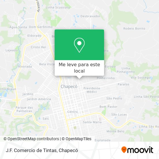 J.F. Comercio de Tintas mapa