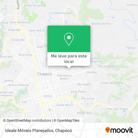 Ideale Móveis Planejados mapa