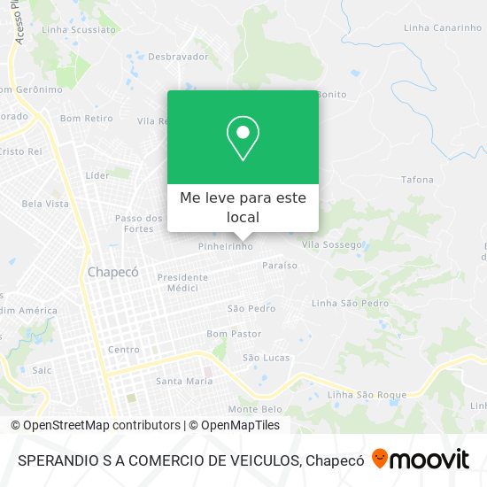 SPERANDIO S A COMERCIO DE VEICULOS mapa